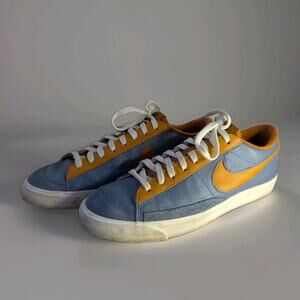 Nike By You Blazer Low 77 Grey/Orange Trainers US 13 D07395-991 Sneakers Shoes